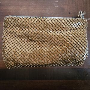 Vintage Whiting And Davis Gold Bronze Mesh Clutch